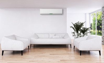Interno con aria condizionata