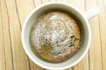 Homemade muffin, cupcakes, cake with berries