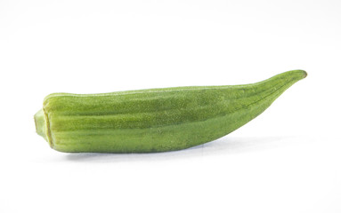 Pile of fresh okra