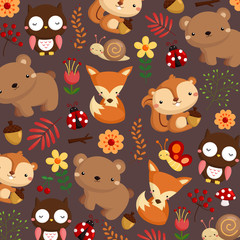 animal woodland dark background