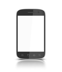 mobile phone on a white background.