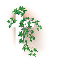 Kreuz mit Efeuranke_201