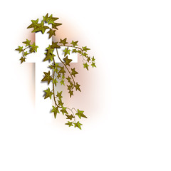 Kreuz mit Efeuranke_202