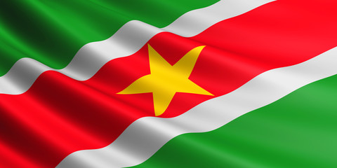 Suriname flag.