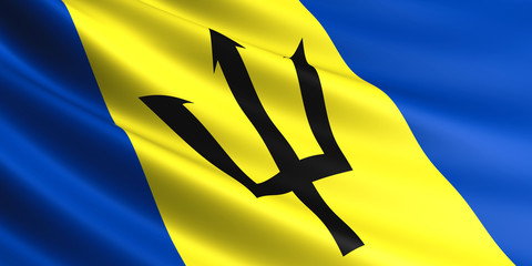 Barbados flag.