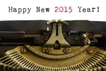 Happy new year typewriter