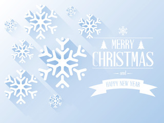 Naklejka na ściany i meble Merry Christmas greeting card design vector