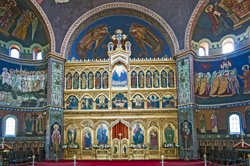 Fototapeta na wymiar Church interior - iconostasis
