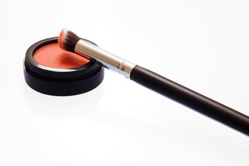 Small blush brush with a face powder