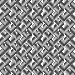 Black and white geometric stripe seamless pattern.