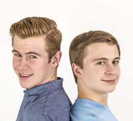 portrait of handsome brothers