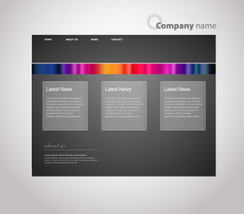 Website template with stripes.