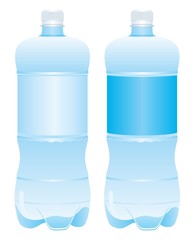 Plastic bottle of water Vector