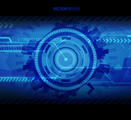 Abstract blue technology illustration with place for your text.