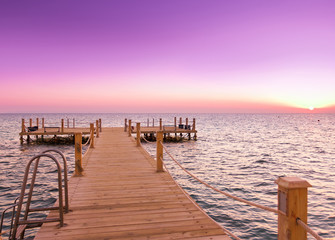 Pier at Heavenly Sunset