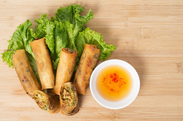 Vietnamese vegeratian egg rolls, cha gio chay