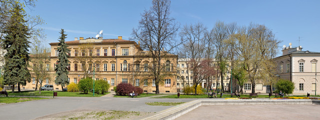Litewski Square, Lublin -Stitched Panorama - obrazy, fototapety, plakaty