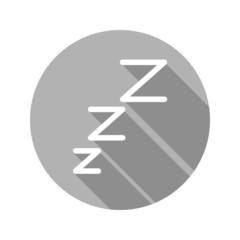 Vector flat modern round sleep icon