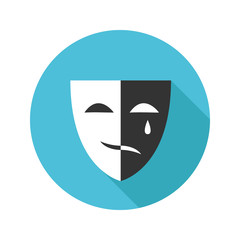 Vector flat modern round mask icon