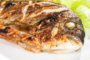 grilled fish with vegetables