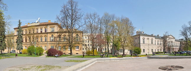 Litewski Square, Lublin -Stitched Panorama - obrazy, fototapety, plakaty