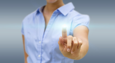 Businesswoman solution concept