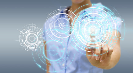 Businesswoman solution concept