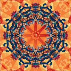 Vector mandala  decorative background. Template frame design