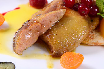 Foie Gras with toast and apricot