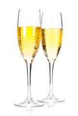 Two champagne glasses
