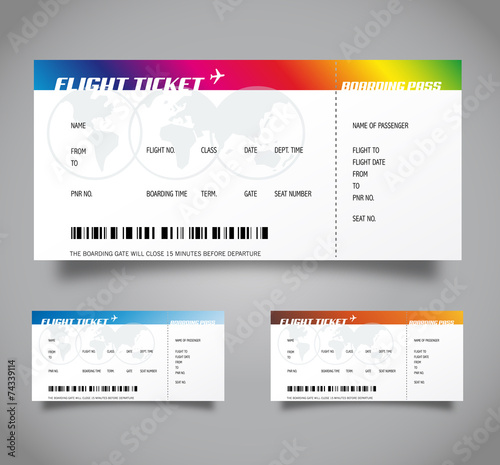 "Billet d'avion - boarding pass" fichier vectoriel libre ...