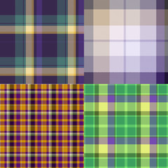 Set of tartan seamless generated textures
