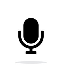 Retro microphone icon on white background.