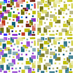 Set of seamless backgrounds of rectangles