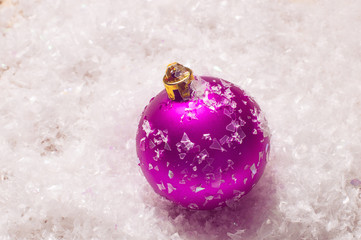 Purple christmas ball