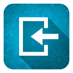 enter flat icon, christmas button