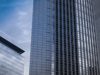 Fototapeta na wymiar Facades of business buildings in Frankfurt, Germany