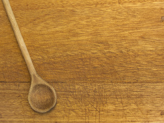 Wooden spoon and cutting board