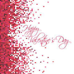 Abstract vector background with hearts - 74344142