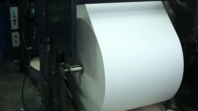 production of paper, close up 2