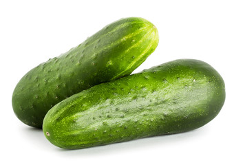 Delicious fresh ripe cucumbers