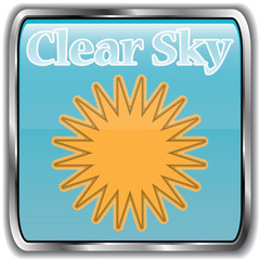 Day weather icon with text clear sky