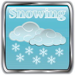 Day weather icon with text snowing