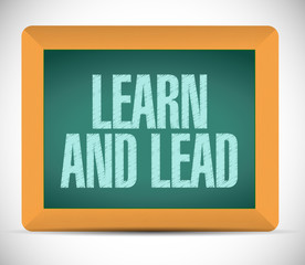 learn and lead board sign illustration