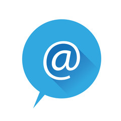 mail button - At icon vector isolated