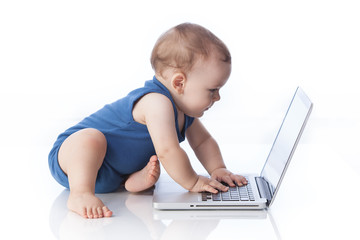 Baby with laptop
