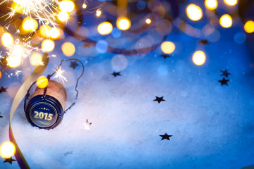 art Christmas and 2015 New year party background