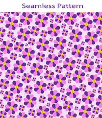 Pink And Purple Flower Seamless Pattern