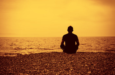 Yoga at sunset