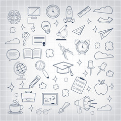 Vector education icon set